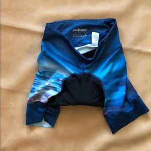 Shebeest ocean chamois cycling shorts